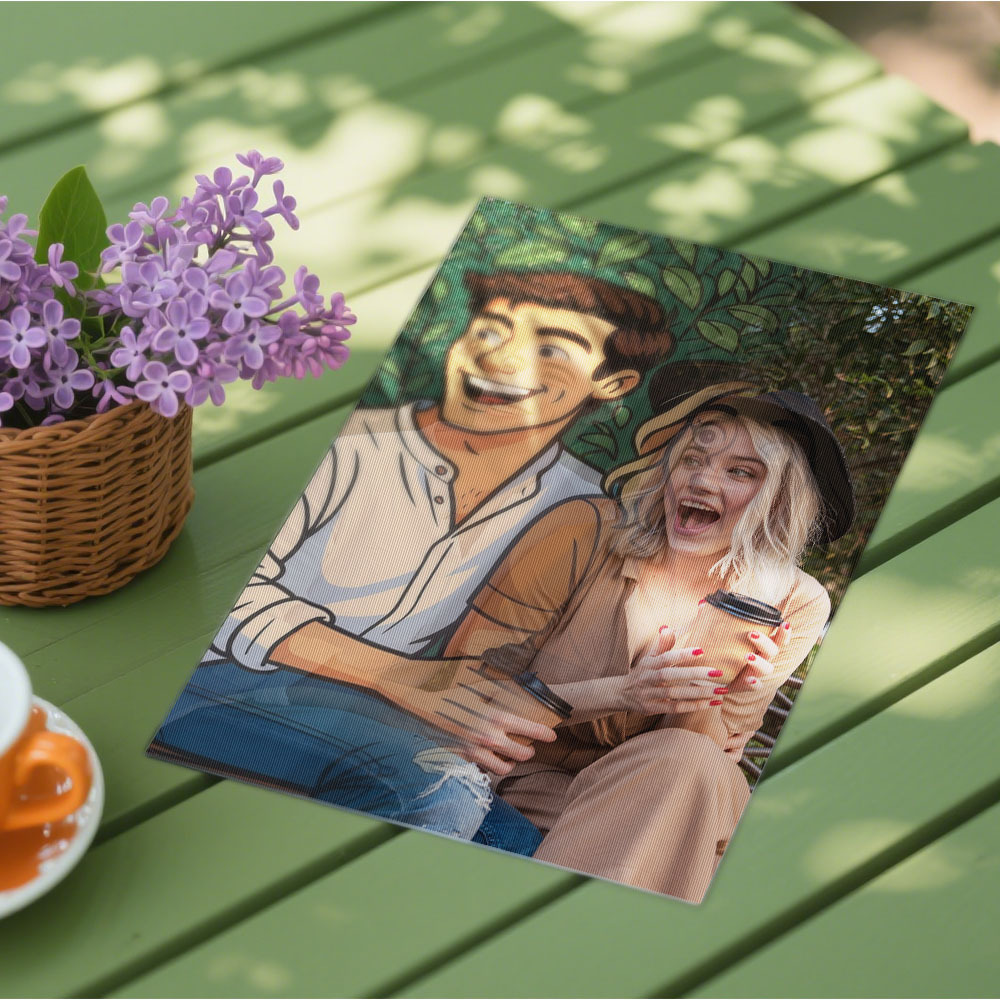 Pintura Artística Fotográfica Lenticular Personalizada Em Vários Estilos De Anime, Estilo Desenho Animado, Presente - soufeelbr