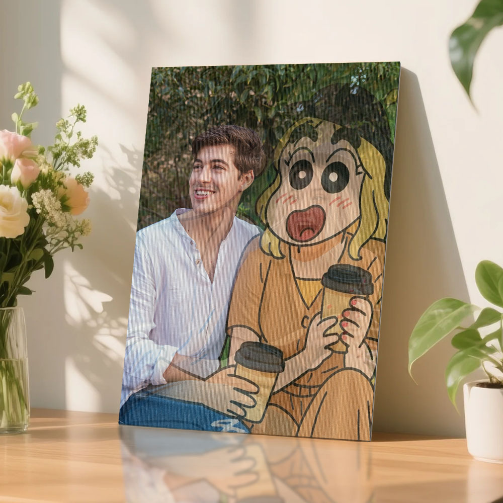 Pintura Artística Fotográfica Lenticular Personalizada Em Vários Estilos De Anime, Estilo Desenho Animado, Presente - soufeelbr