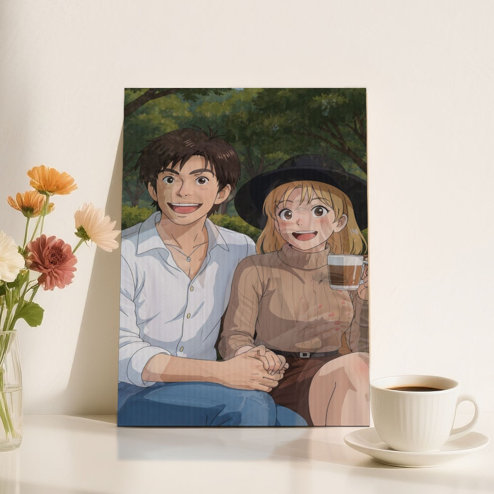 Pintura Artística Fotográfica Lenticular Personalizada Em Vários Estilos De Anime, Estilo Desenho Animado, Presente - soufeelbr