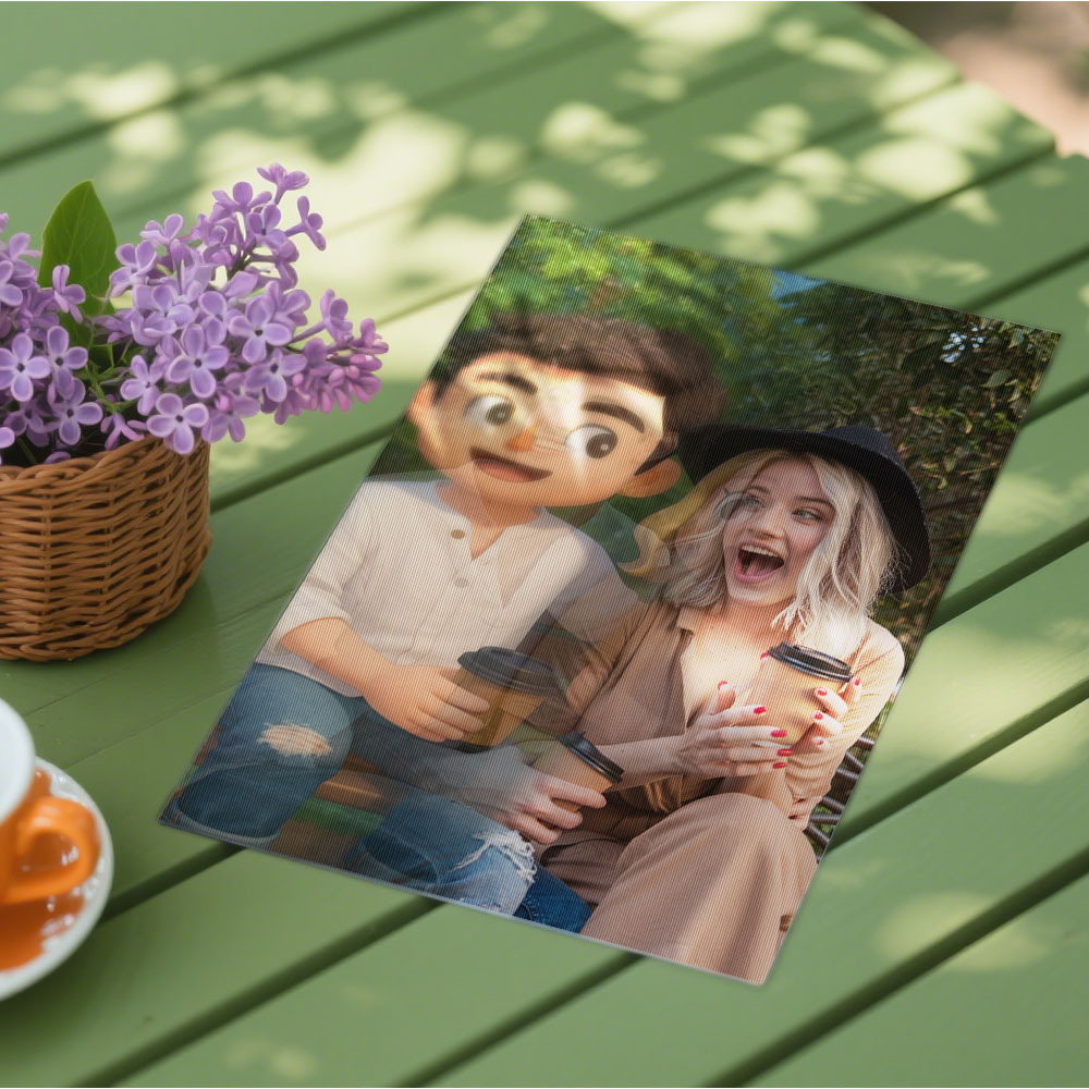 Pintura Artística Fotográfica Lenticular Personalizada Em Vários Estilos De Anime, Estilo Desenho Animado, Presente - soufeelbr