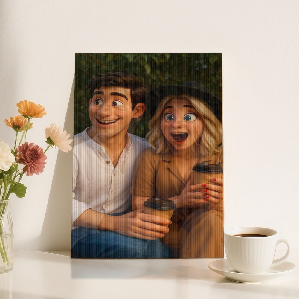 Pintura Artística Fotográfica Lenticular Personalizada Em Vários Estilos De Anime, Estilo Desenho Animado, Presente - soufeelbr