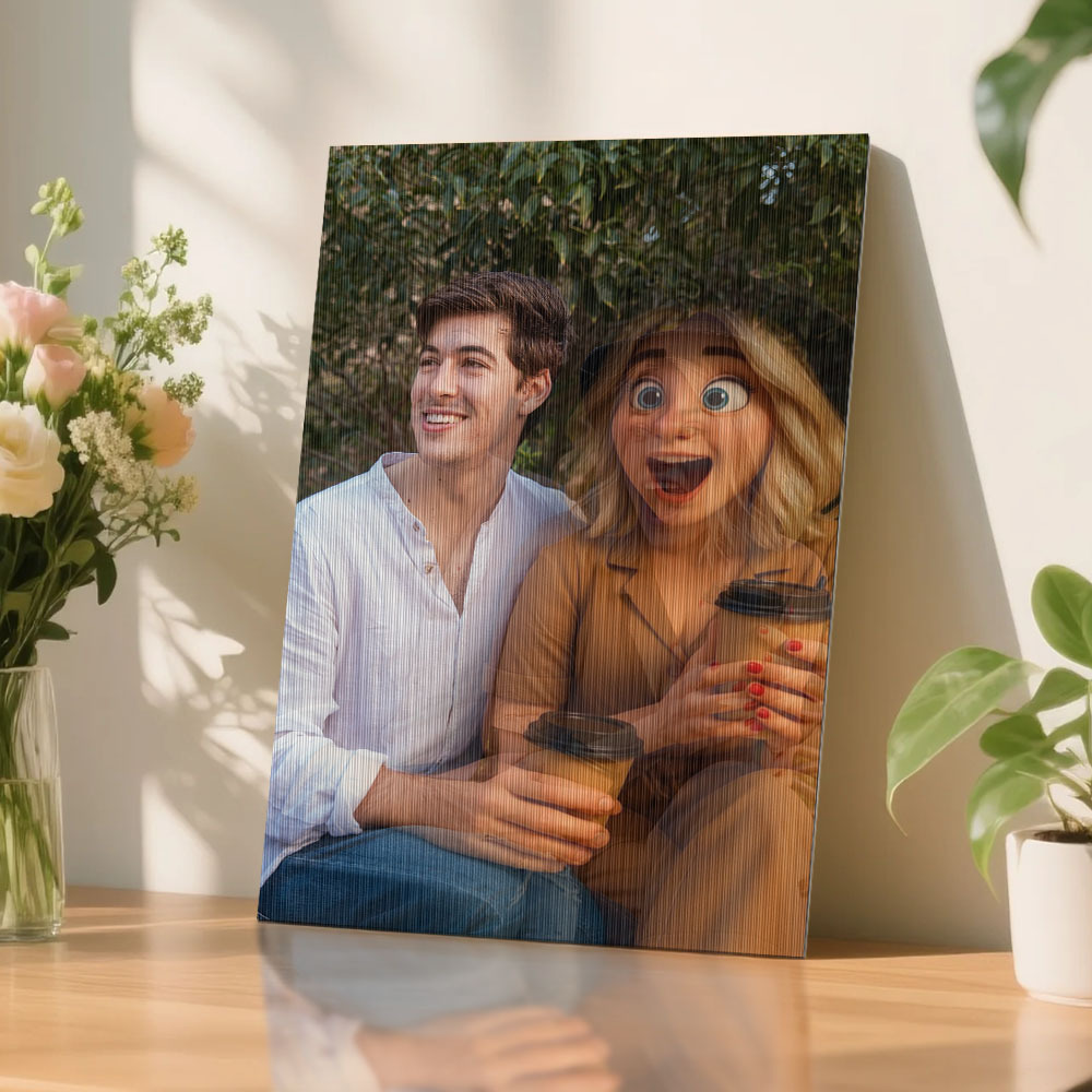 Pintura Artística Fotográfica Lenticular Personalizada Em Vários Estilos De Anime, Estilo Desenho Animado, Presente - soufeelbr