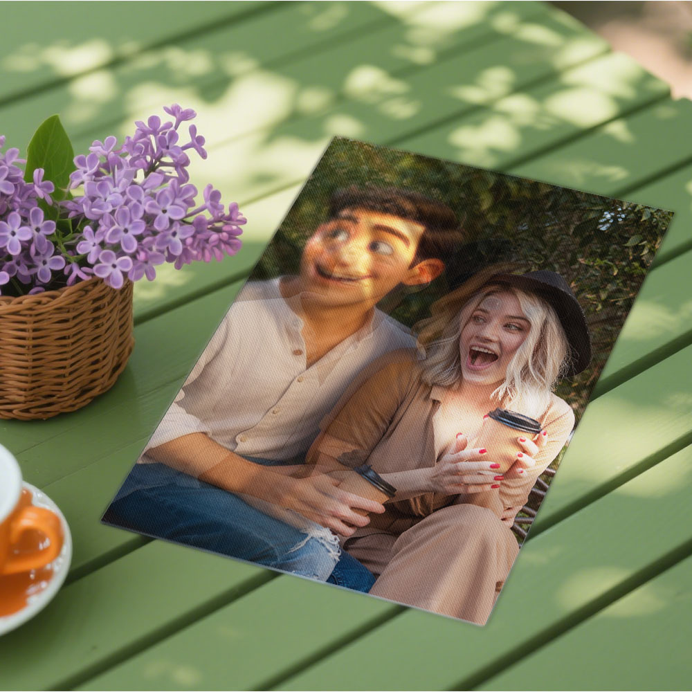 Pintura Artística Fotográfica Lenticular Personalizada Em Vários Estilos De Anime, Estilo Desenho Animado, Presente - soufeelbr