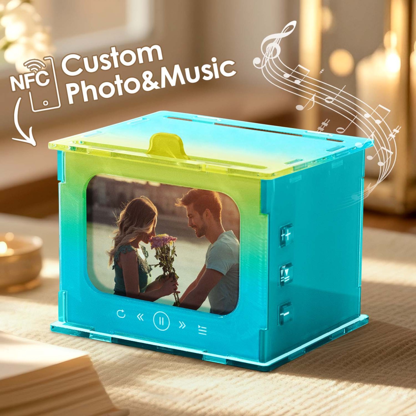 Álbum De Fotos Com Reprodutor De Música Personalizado De 1 A 6 Músicas, Sem Necessidade De Telefone, Presente Para Amantes Da Música - soufeelbr