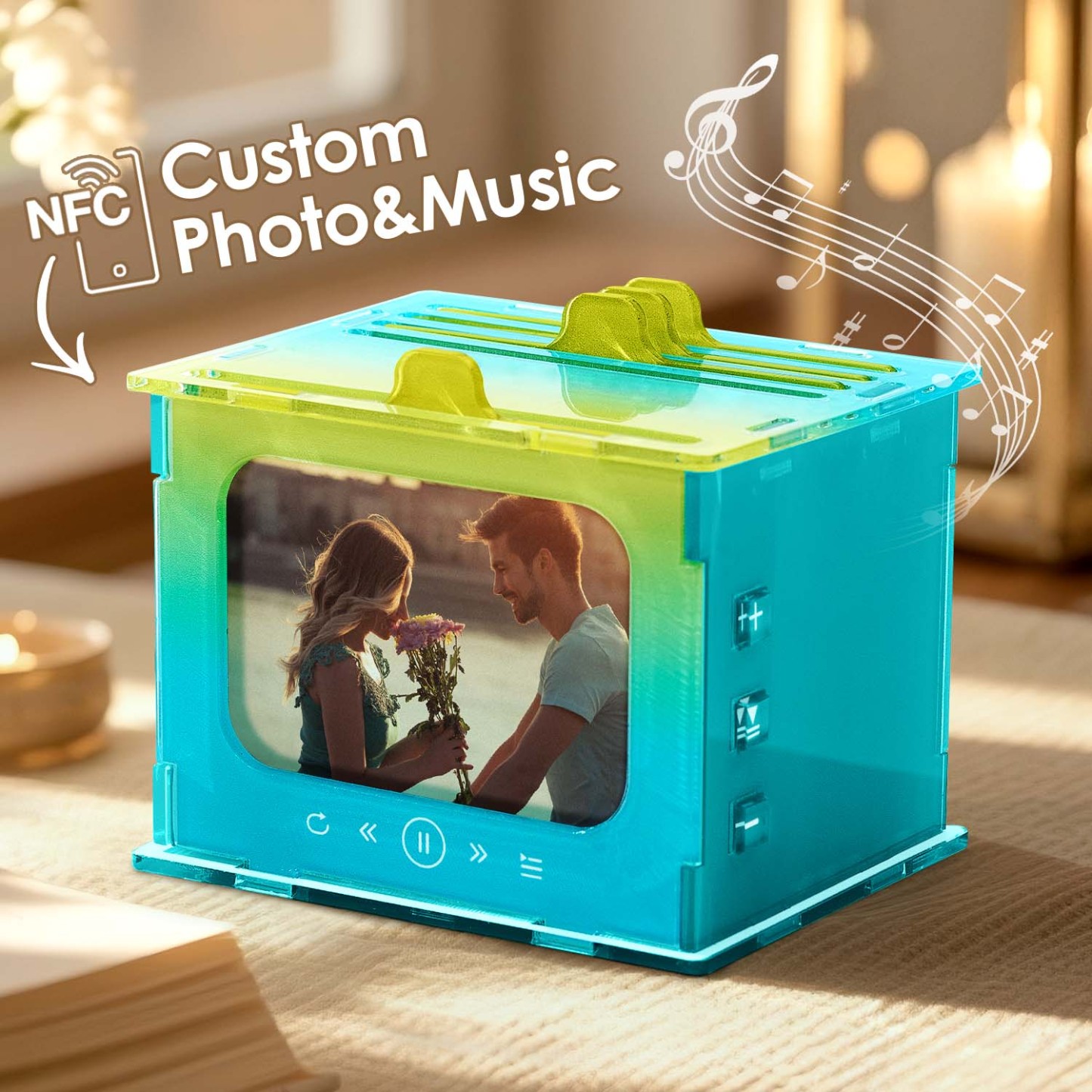Álbum De Fotos Com Reprodutor De Música Personalizado De 1 A 6 Músicas, Sem Necessidade De Telefone, Presente Para Amantes Da Música - soufeelbr
