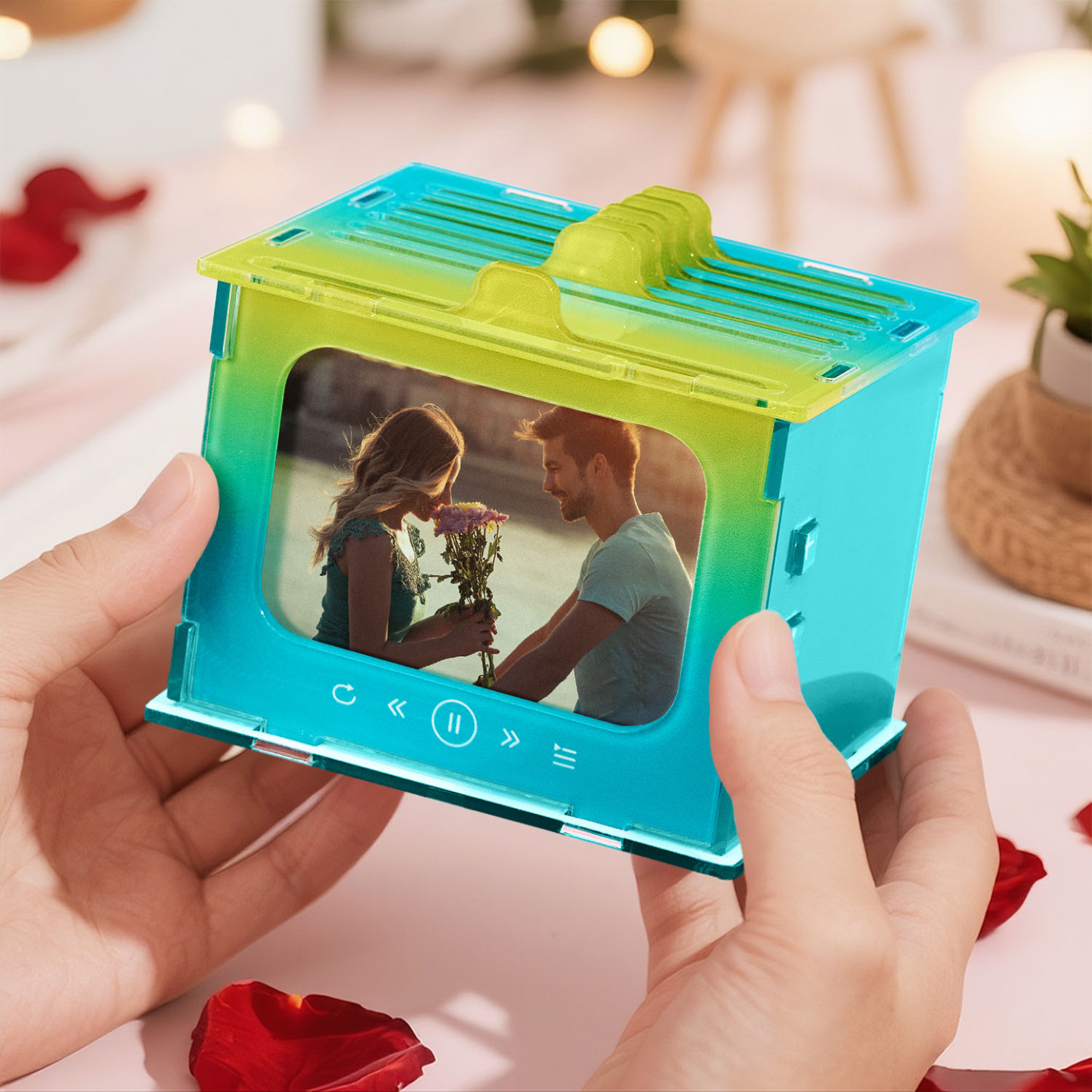 Álbum De Fotos Com Reprodutor De Música Personalizado De 1 A 6 Músicas, Sem Necessidade De Telefone, Presente Para Amantes Da Música - soufeelbr