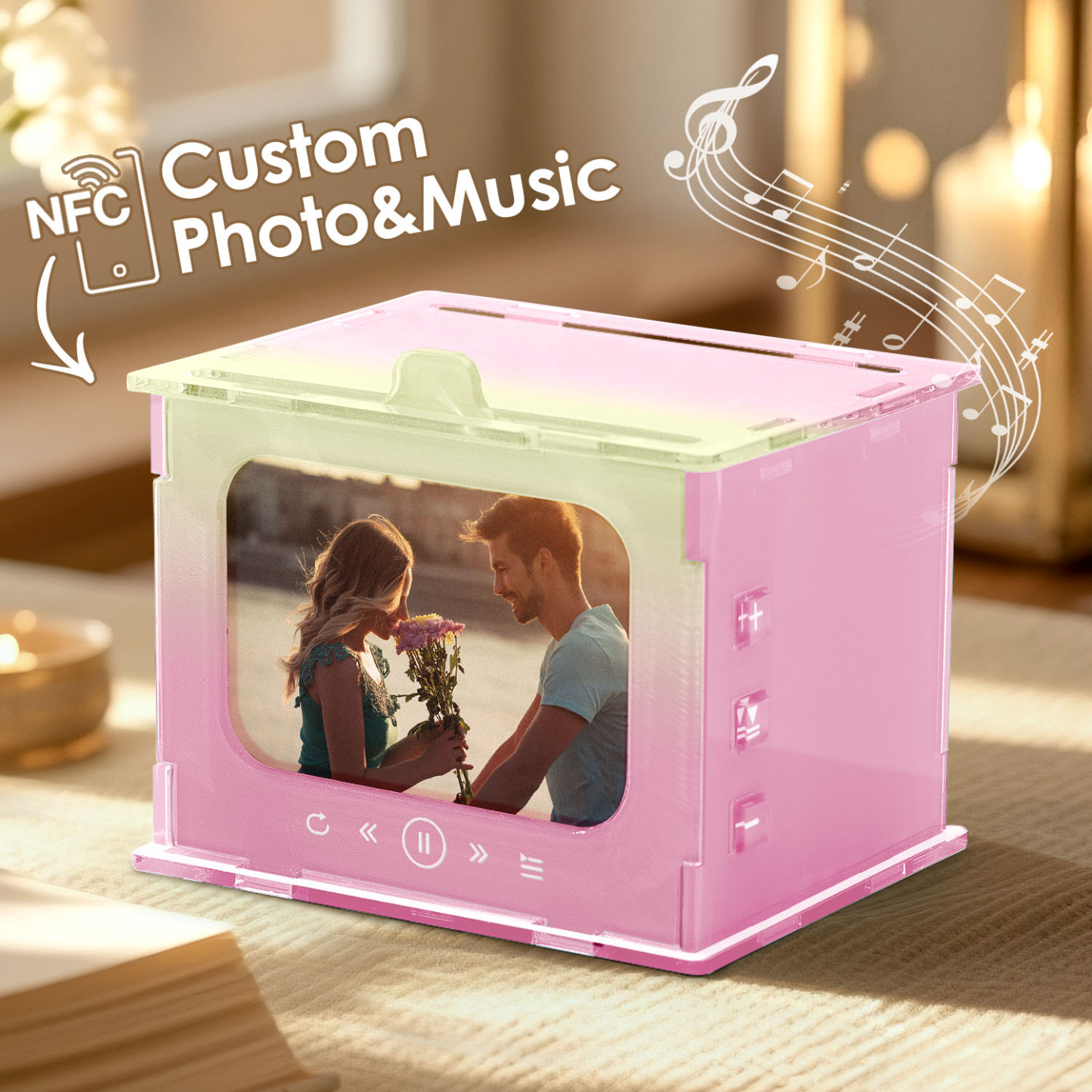 Álbum De Fotos Com Reprodutor De Música Personalizado De 1 A 6 Músicas, Sem Necessidade De Telefone, Presente Para Amantes Da Música - soufeelbr