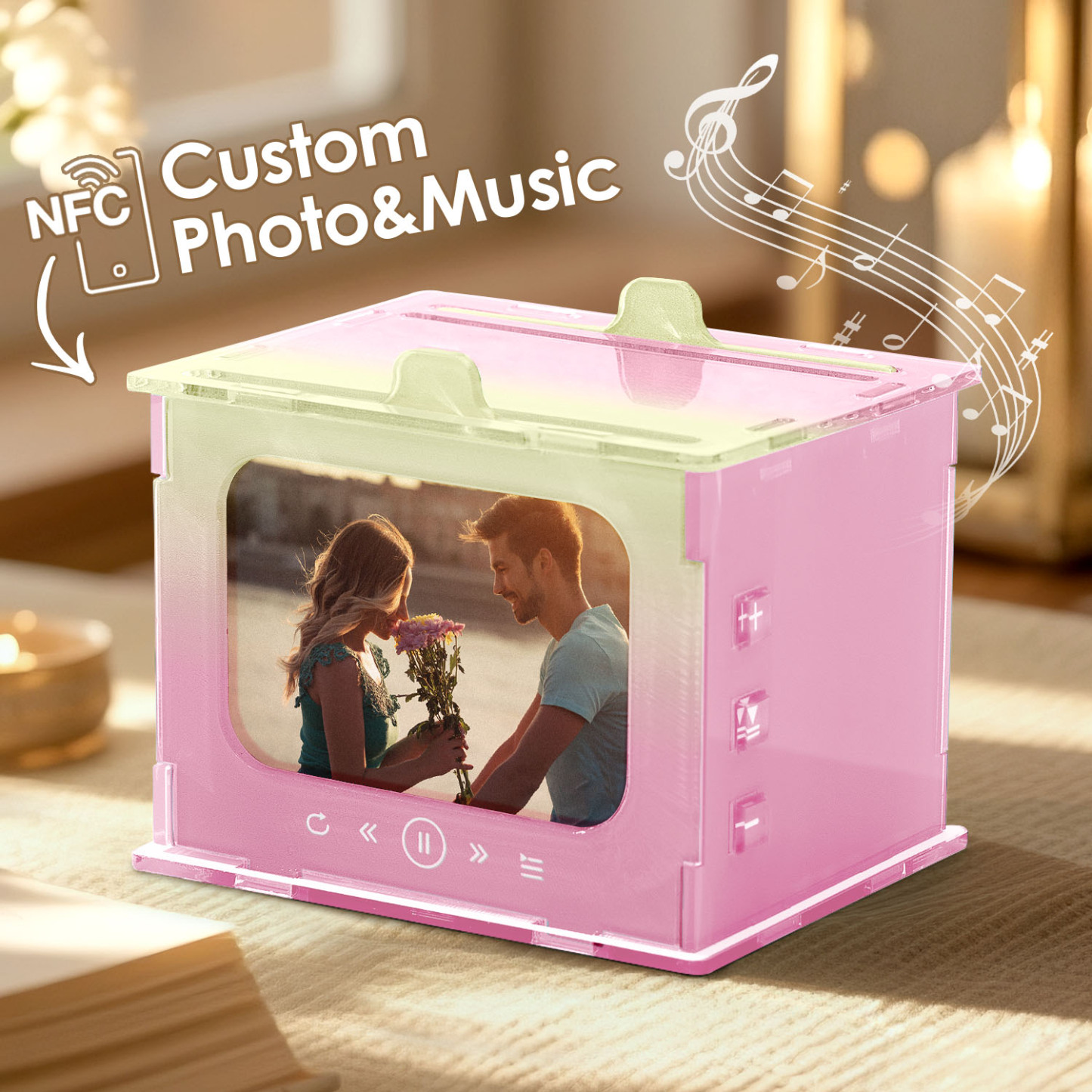 Álbum De Fotos Com Reprodutor De Música Personalizado De 1 A 6 Músicas, Sem Necessidade De Telefone, Presente Para Amantes Da Música - soufeelbr