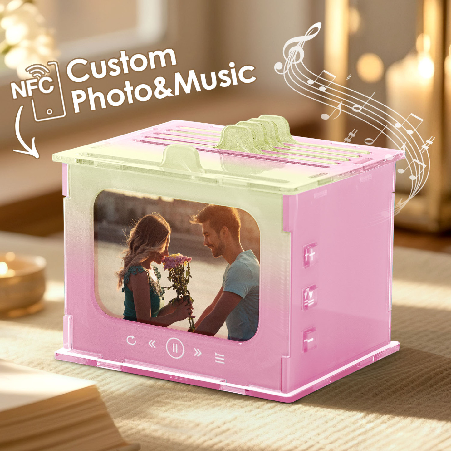 Álbum De Fotos Com Reprodutor De Música Personalizado De 1 A 6 Músicas, Sem Necessidade De Telefone, Presente Para Amantes Da Música - soufeelbr