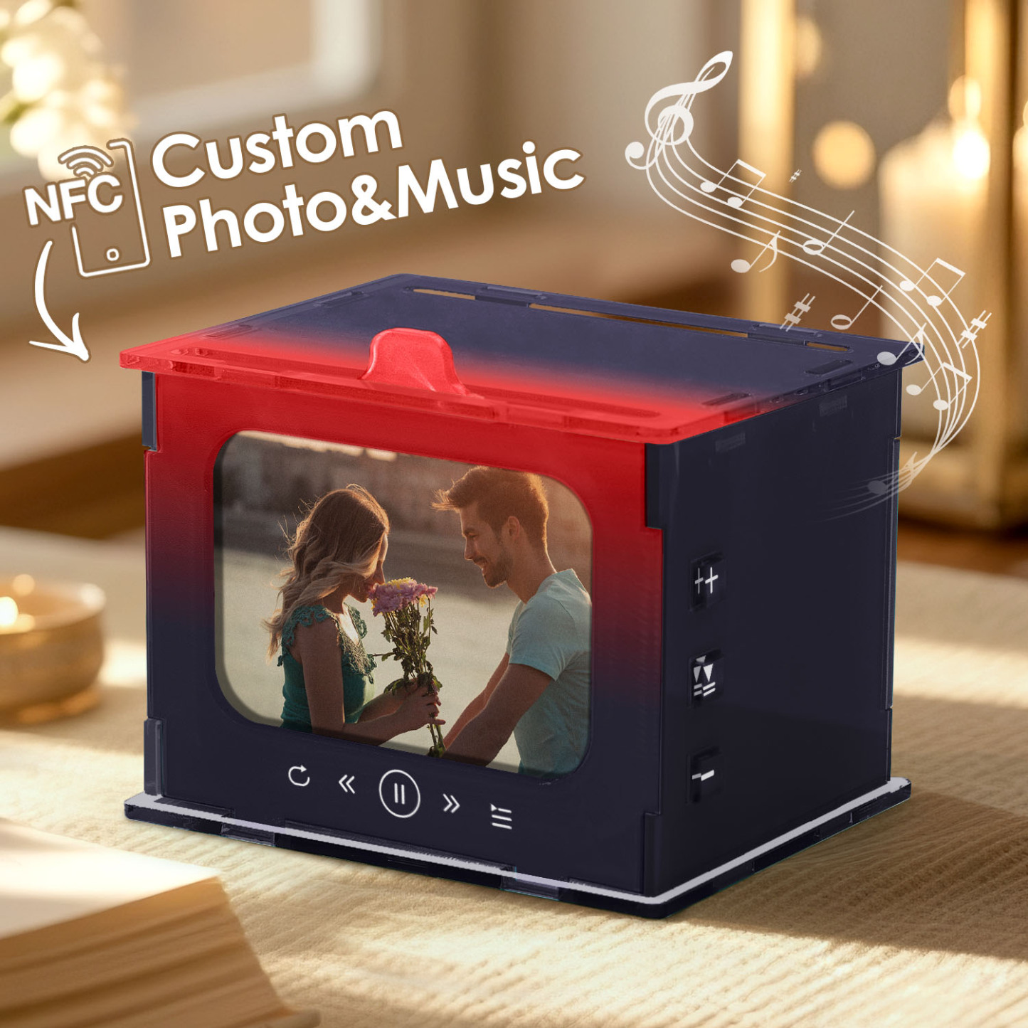 Álbum De Fotos Com Reprodutor De Música Personalizado De 1 A 6 Músicas, Sem Necessidade De Telefone, Presente Para Amantes Da Música - soufeelbr