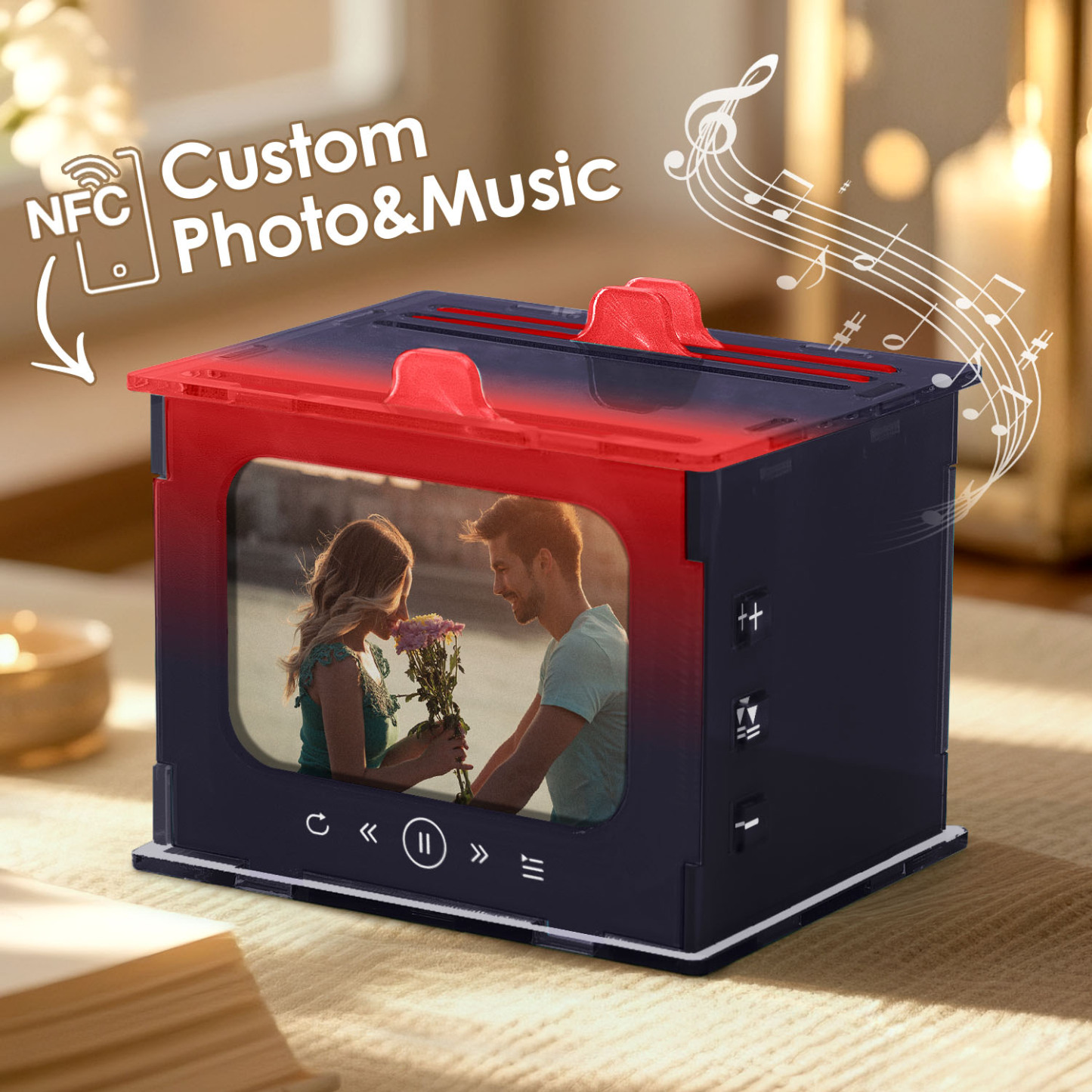 Álbum De Fotos Com Reprodutor De Música Personalizado De 1 A 6 Músicas, Sem Necessidade De Telefone, Presente Para Amantes Da Música - soufeelbr