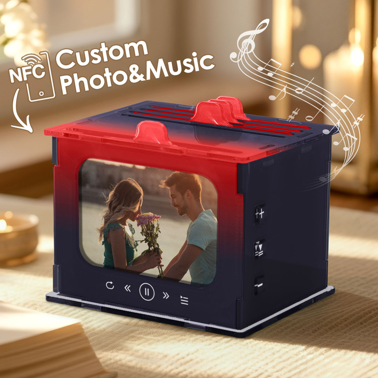Álbum De Fotos Com Reprodutor De Música Personalizado De 1 A 6 Músicas, Sem Necessidade De Telefone, Presente Para Amantes Da Música - soufeelbr