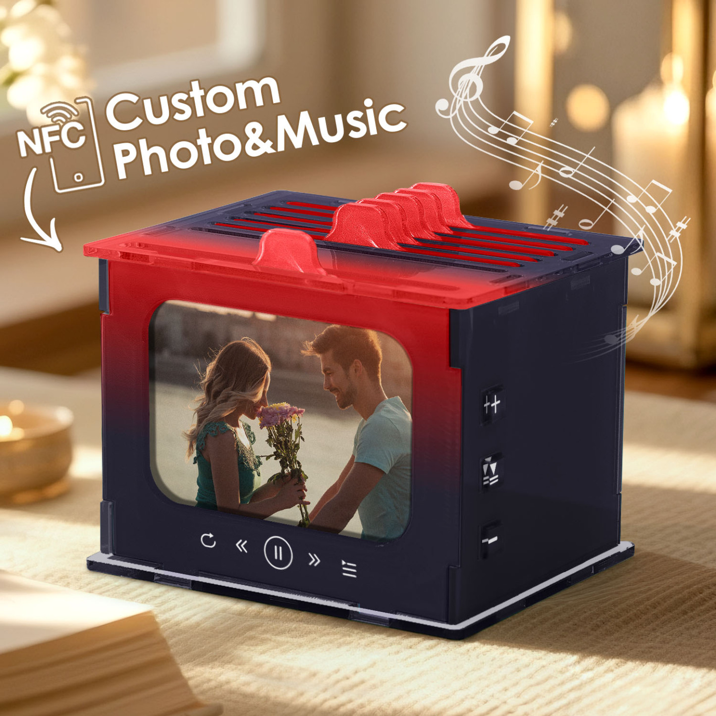 Álbum De Fotos Com Reprodutor De Música Personalizado De 1 A 6 Músicas, Sem Necessidade De Telefone, Presente Para Amantes Da Música - soufeelbr
