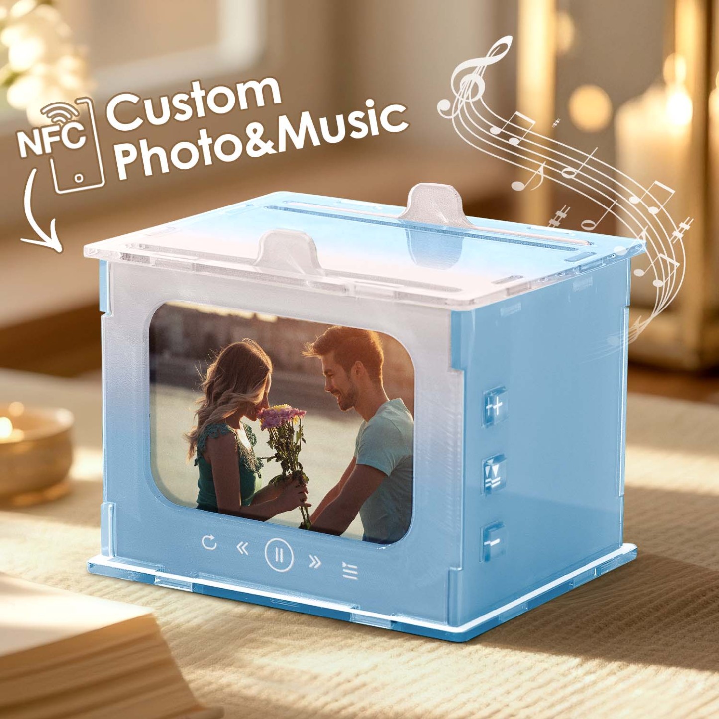 Álbum De Fotos Com Reprodutor De Música Personalizado De 1 A 6 Músicas, Sem Necessidade De Telefone, Presente Para Amantes Da Música - soufeelbr