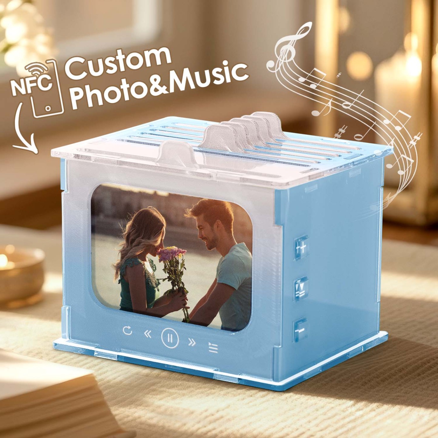 Álbum De Fotos Com Reprodutor De Música Personalizado De 1 A 6 Músicas, Sem Necessidade De Telefone, Presente Para Amantes Da Música - soufeelbr