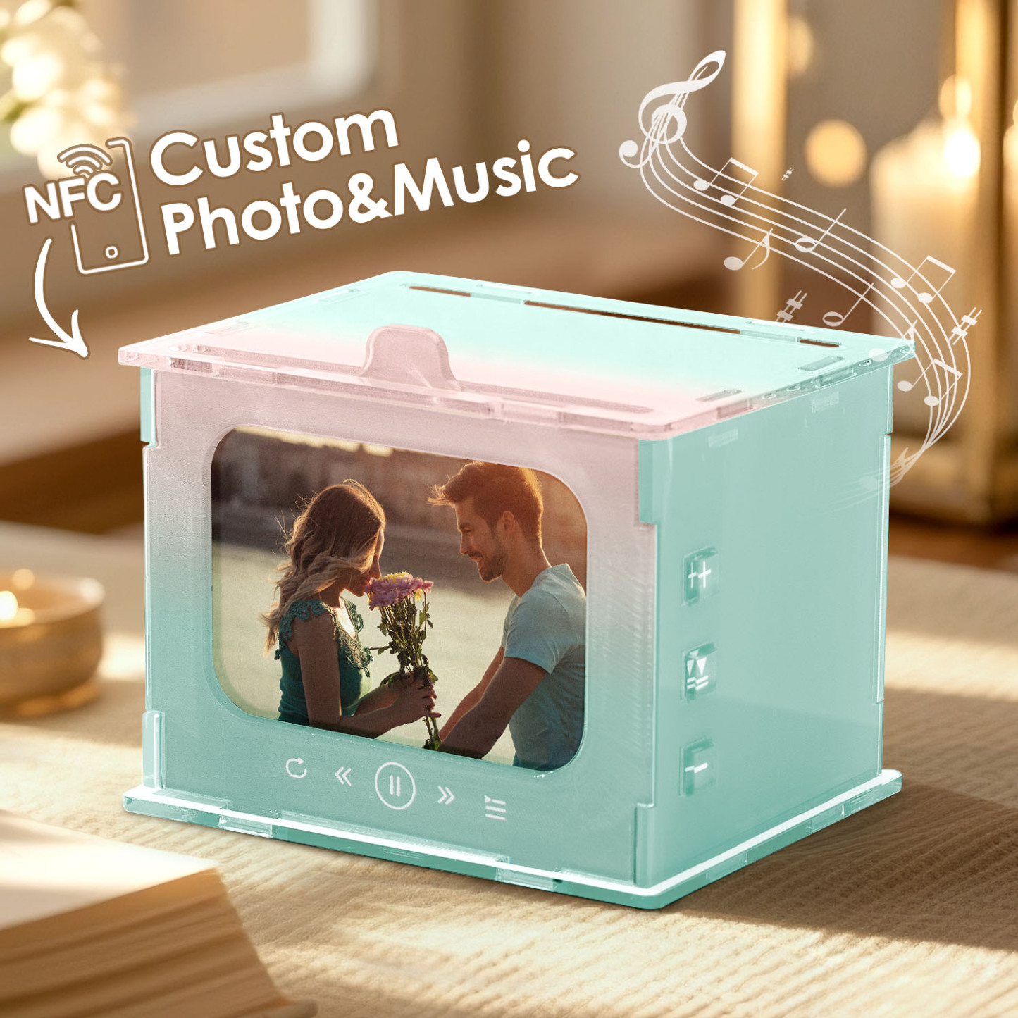 Álbum De Fotos Com Reprodutor De Música Personalizado De 1 A 6 Músicas, Sem Necessidade De Telefone, Presente Para Amantes Da Música - soufeelbr