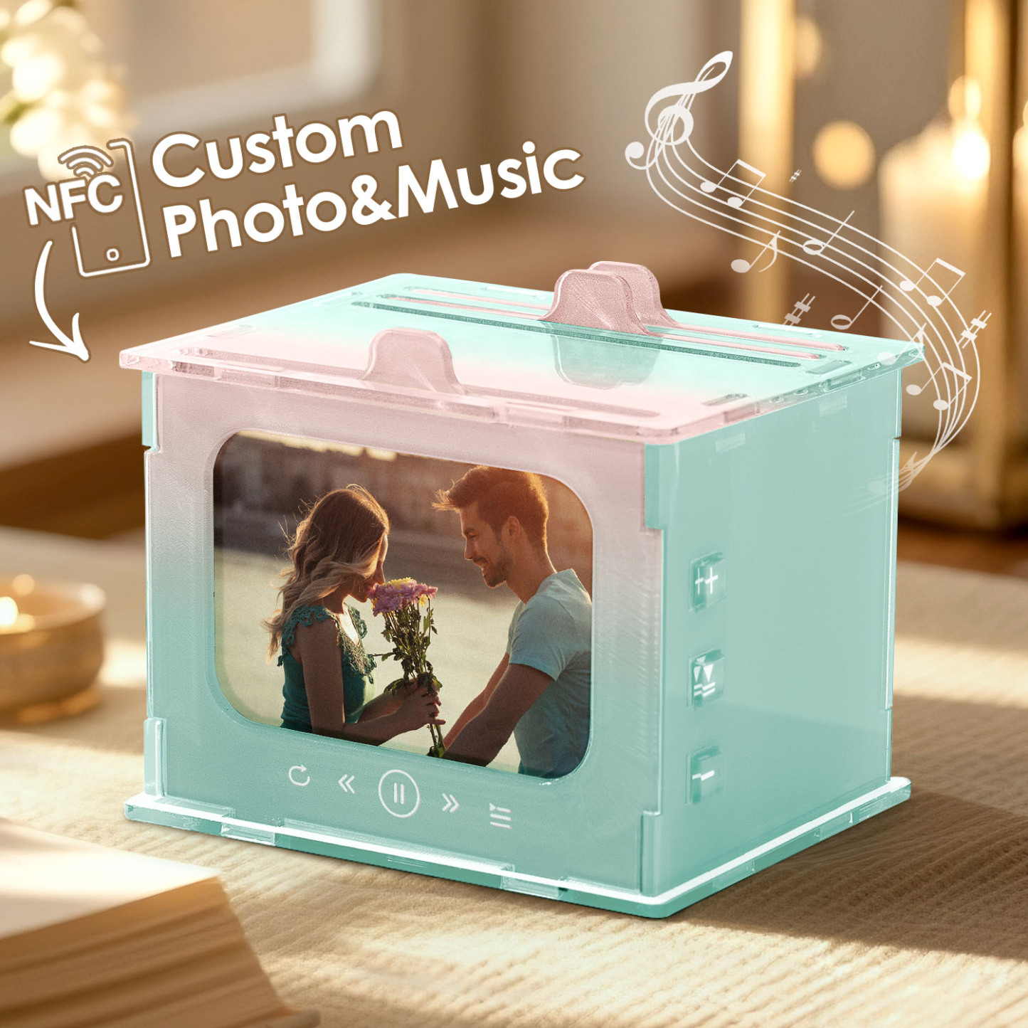 Álbum De Fotos Com Reprodutor De Música Personalizado De 1 A 6 Músicas, Sem Necessidade De Telefone, Presente Para Amantes Da Música - soufeelbr
