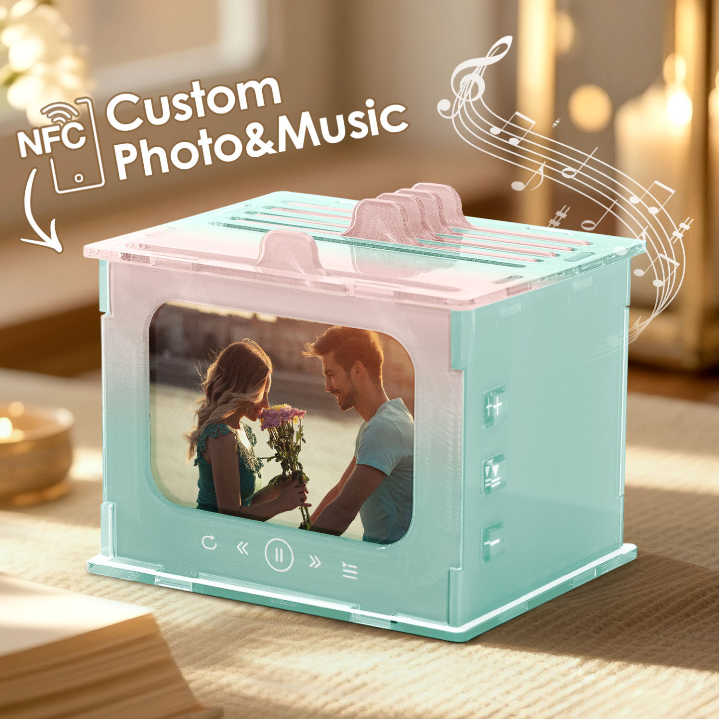 Álbum De Fotos Com Reprodutor De Música Personalizado De 1 A 6 Músicas, Sem Necessidade De Telefone, Presente Para Amantes Da Música - soufeelbr