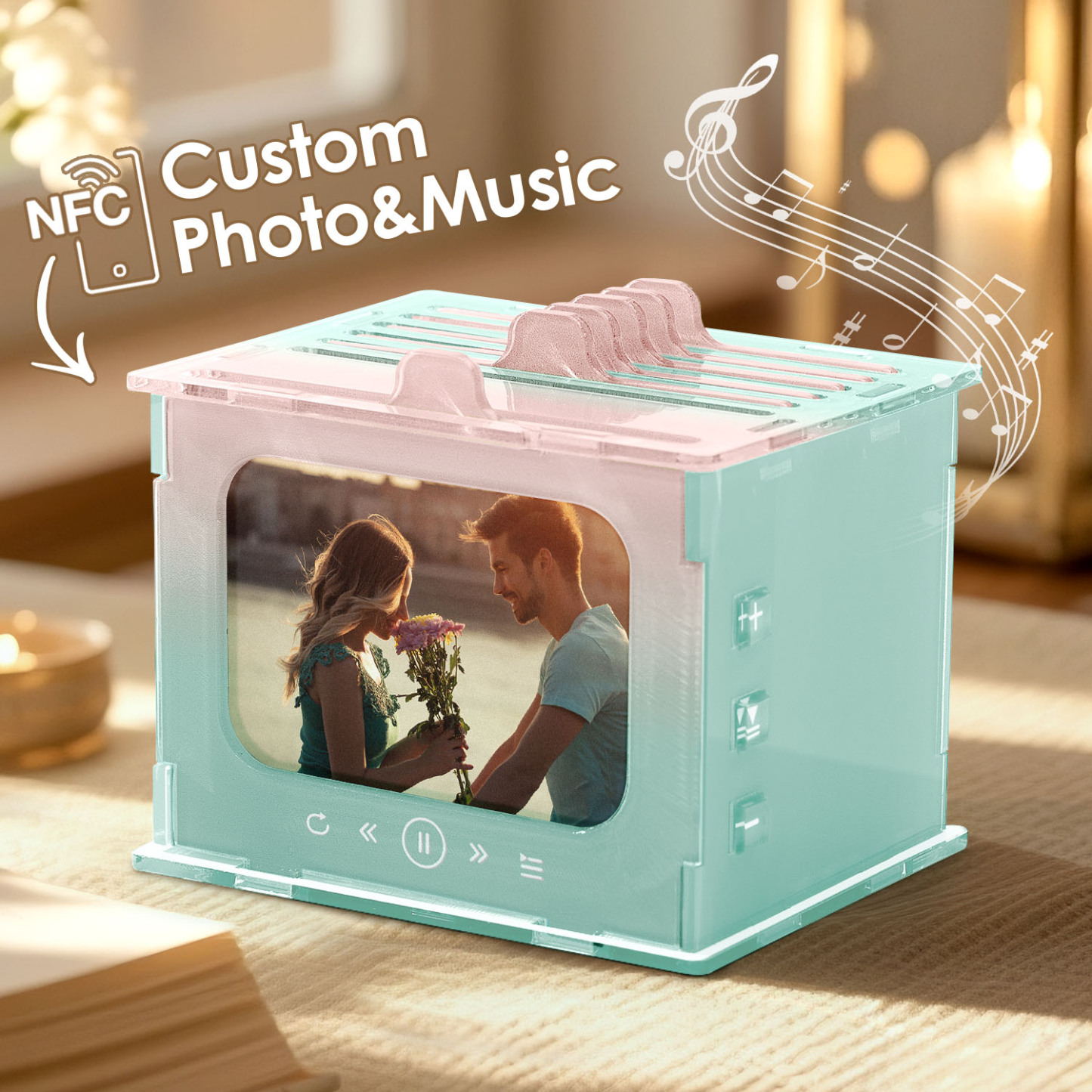 Álbum De Fotos Com Reprodutor De Música Personalizado De 1 A 6 Músicas, Sem Necessidade De Telefone, Presente Para Amantes Da Música - soufeelbr