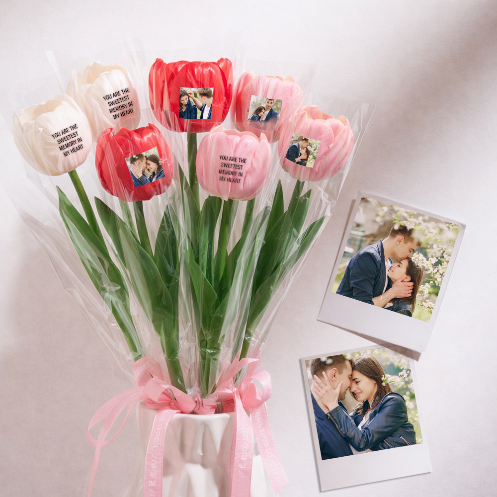 Tulipas Artificiais Personalizadas Com Foto E Texto: O Presente Perfeito Para A Família E Para Casais. - soufeelbr