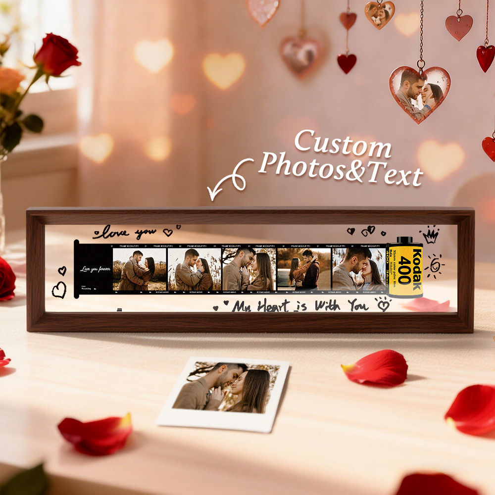 Moldura Personalizada Para Várias Fotos Em Rolo De Filme, Expositor De Fotos Em Madeira, Quadro De Acrílico Para Grafite. - soufeelbr