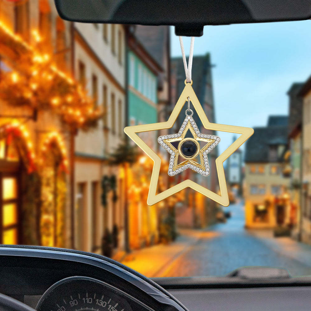 Ornamento De Projeção Personalizado Ornamento De Estrela Com Foto Personalizada Para Presentes De Natal - soufeelbr