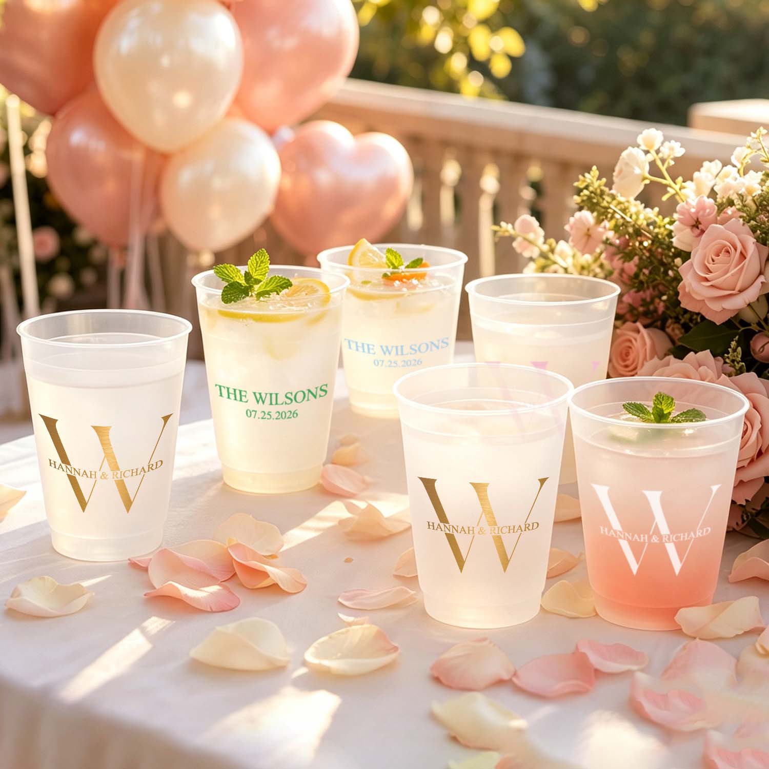 Copos De Casamento Foscos Personalizados – Copos Inquebráveis ​​personalizados Para Recepção De Casamento, Bar E Coquetéis Exclusivos - soufeelbr