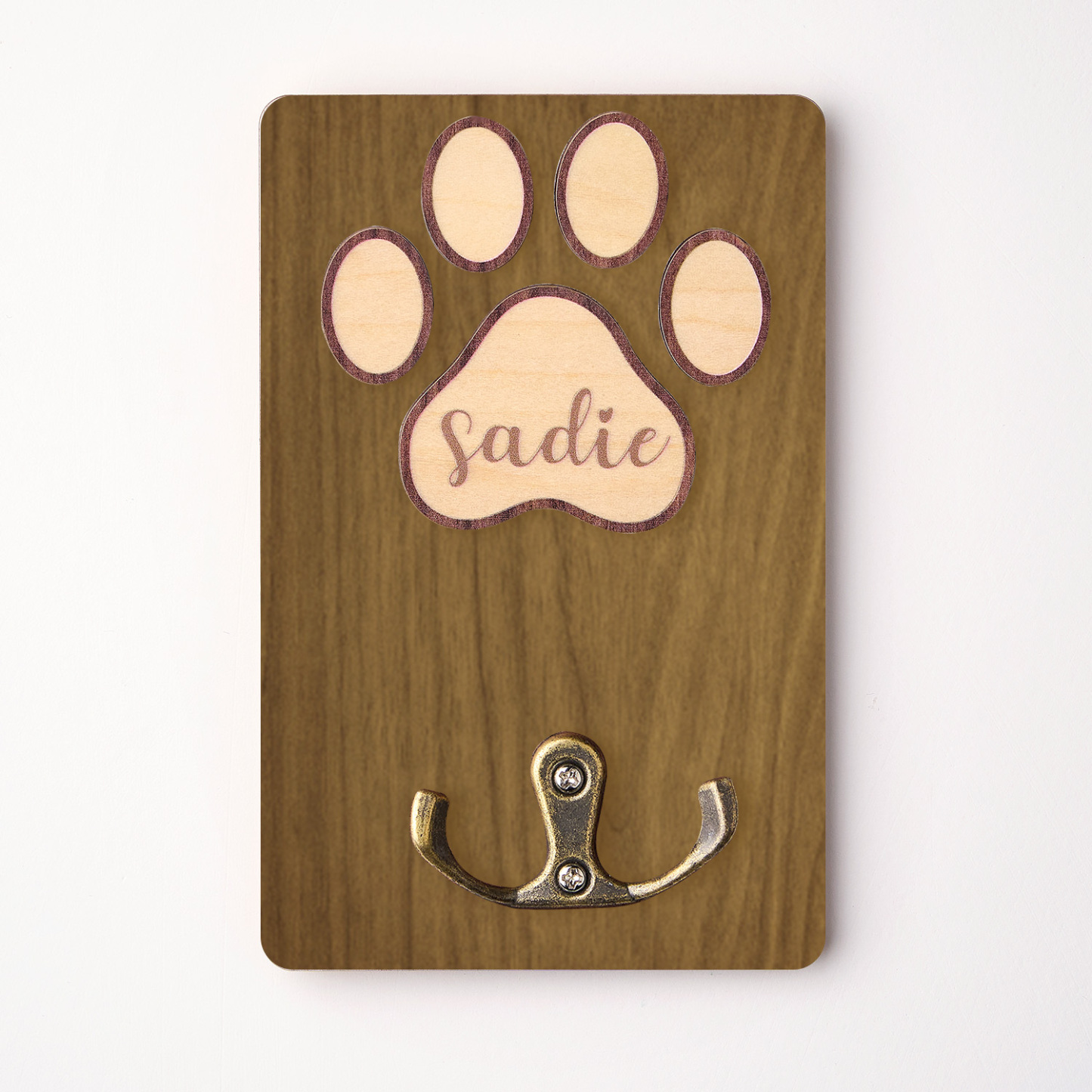 Suporte De Coleira De Cachorro Personalizado, Suporte De Coleira De Madeira Para Cachorro, Placa De Cachorro Feita À Mão, Armazenamento De Coleira, Placa De Madeira - soufeelbr
