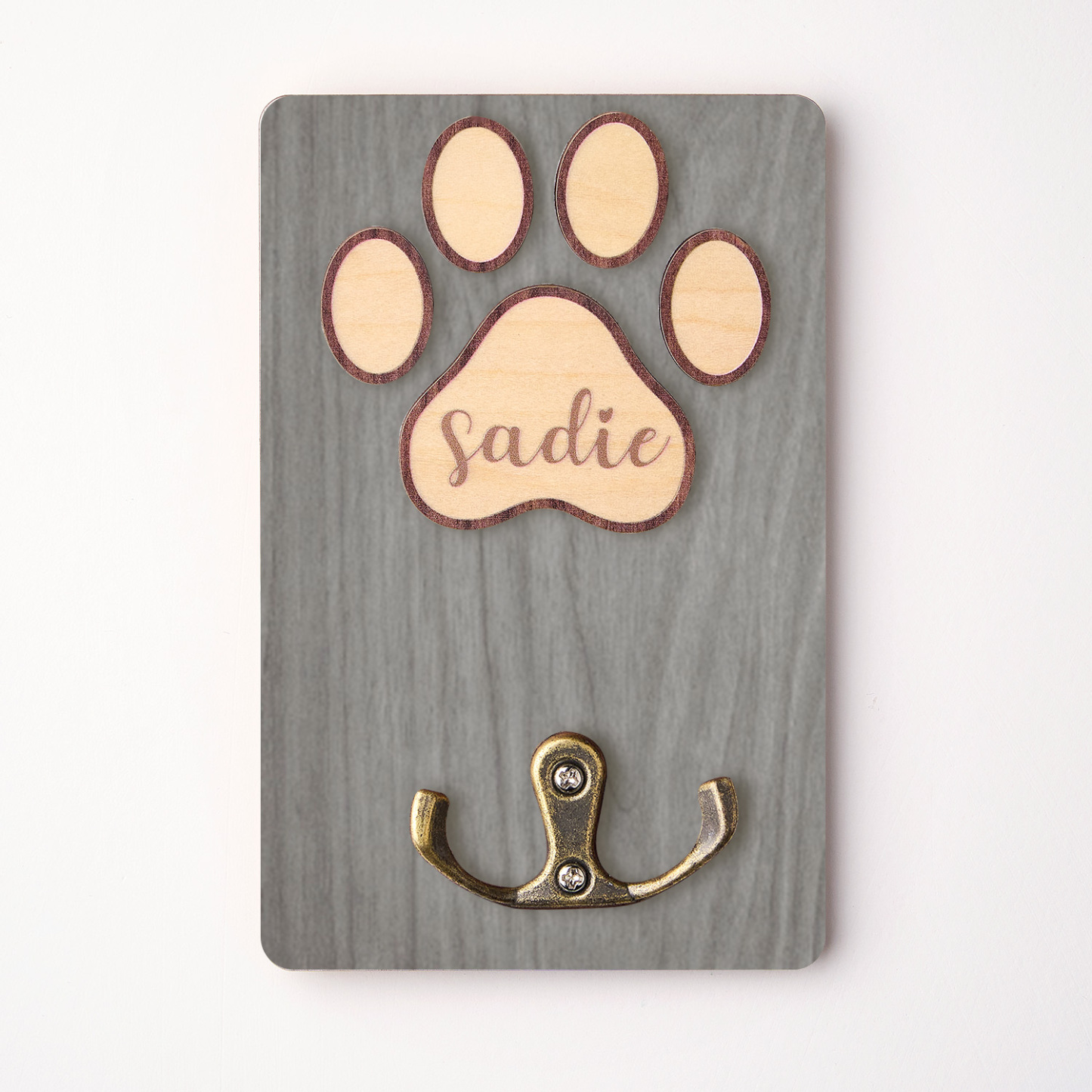 Suporte De Coleira De Cachorro Personalizado, Suporte De Coleira De Madeira Para Cachorro, Placa De Cachorro Feita À Mão, Armazenamento De Coleira, Placa De Madeira - soufeelbr