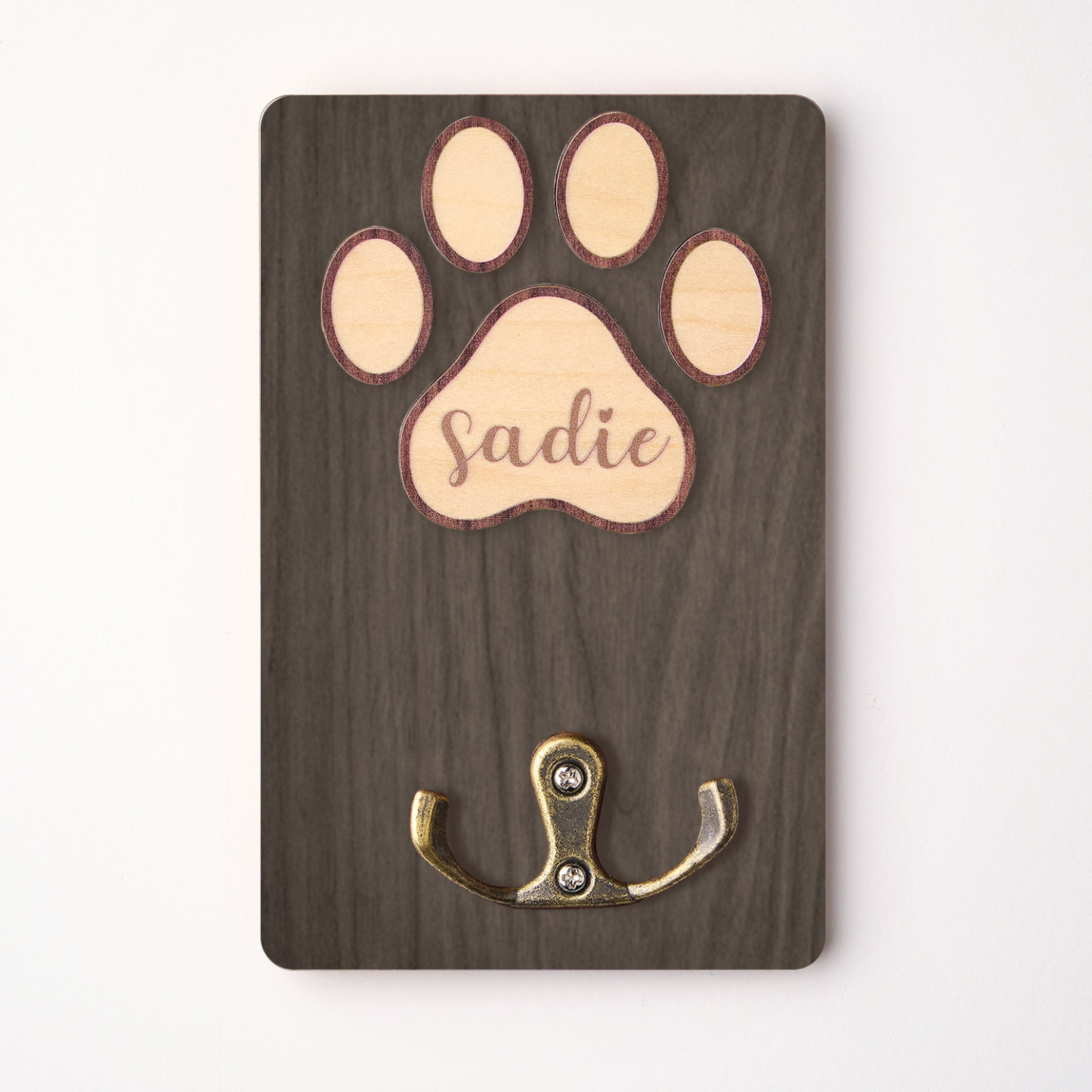 Suporte De Coleira De Cachorro Personalizado, Suporte De Coleira De Madeira Para Cachorro, Placa De Cachorro Feita À Mão, Armazenamento De Coleira, Placa De Madeira - soufeelbr