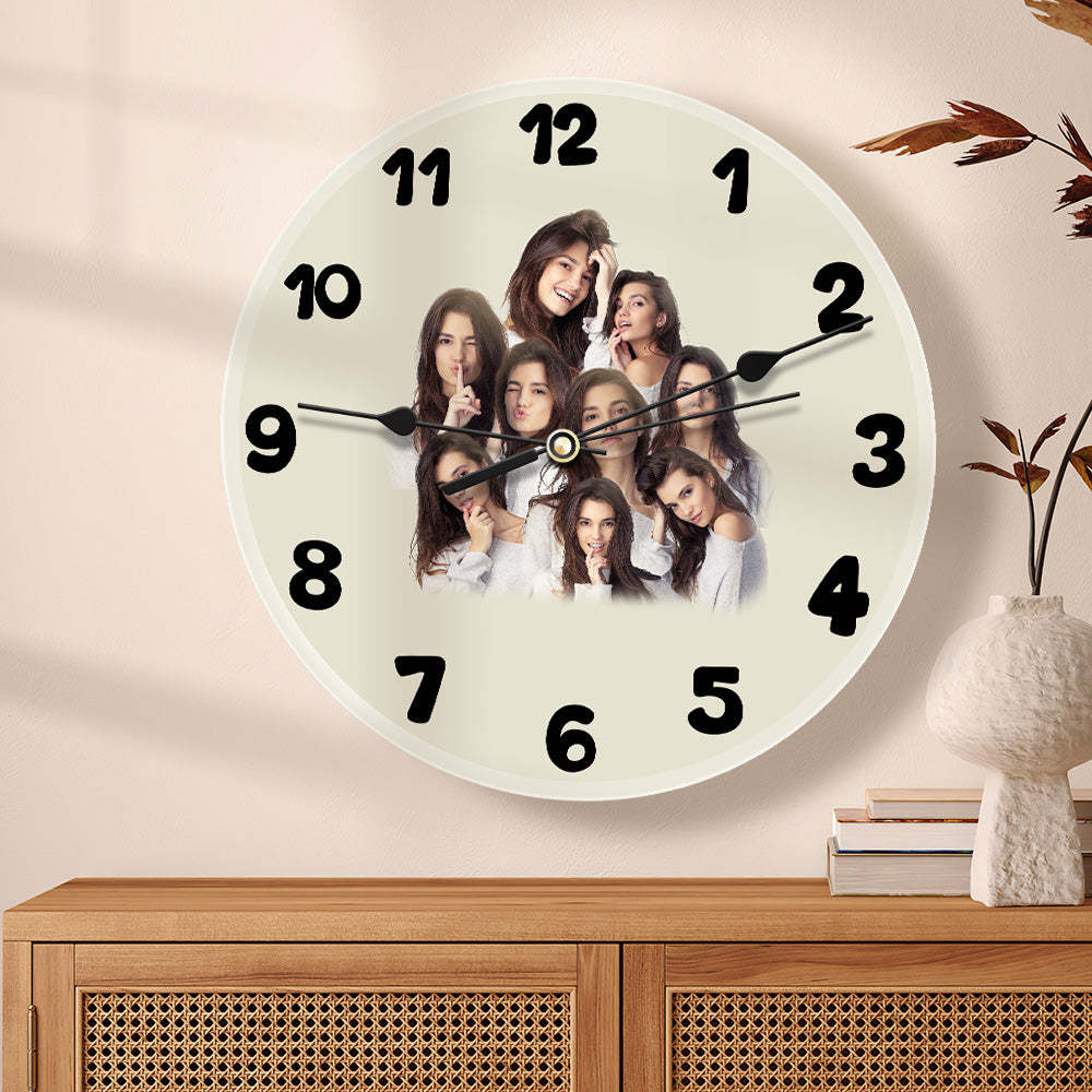 Relógio Fotográfico Personalizado, Presentes De Amor, 3 A 9 Fotos, Presentes De Dia Dos Namorados - soufeelbr