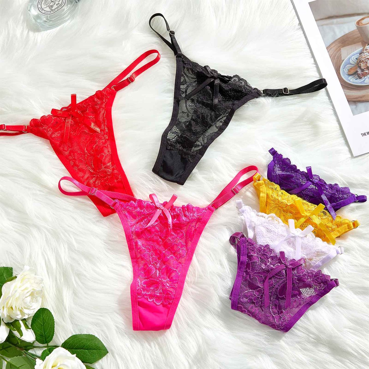 Calcinha Tanga Alfabeto Strass Personalizada Com Tema Borboleta Sensual - soufeelbr