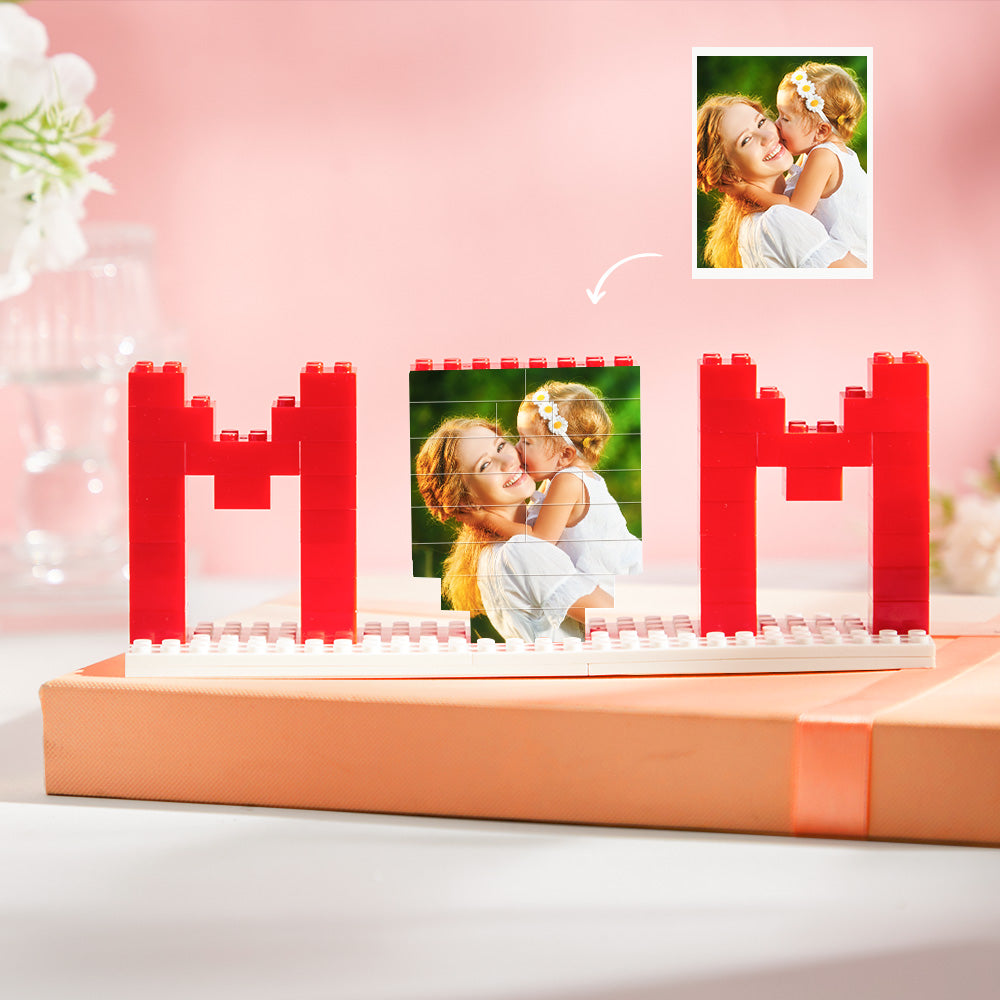 Bloco De Fotos De Tijolos De Construção Personalizado Quebra-cabeças De Tijolos Mum Personalizados Presentes Do Dia Das Mães - soufeelbr
