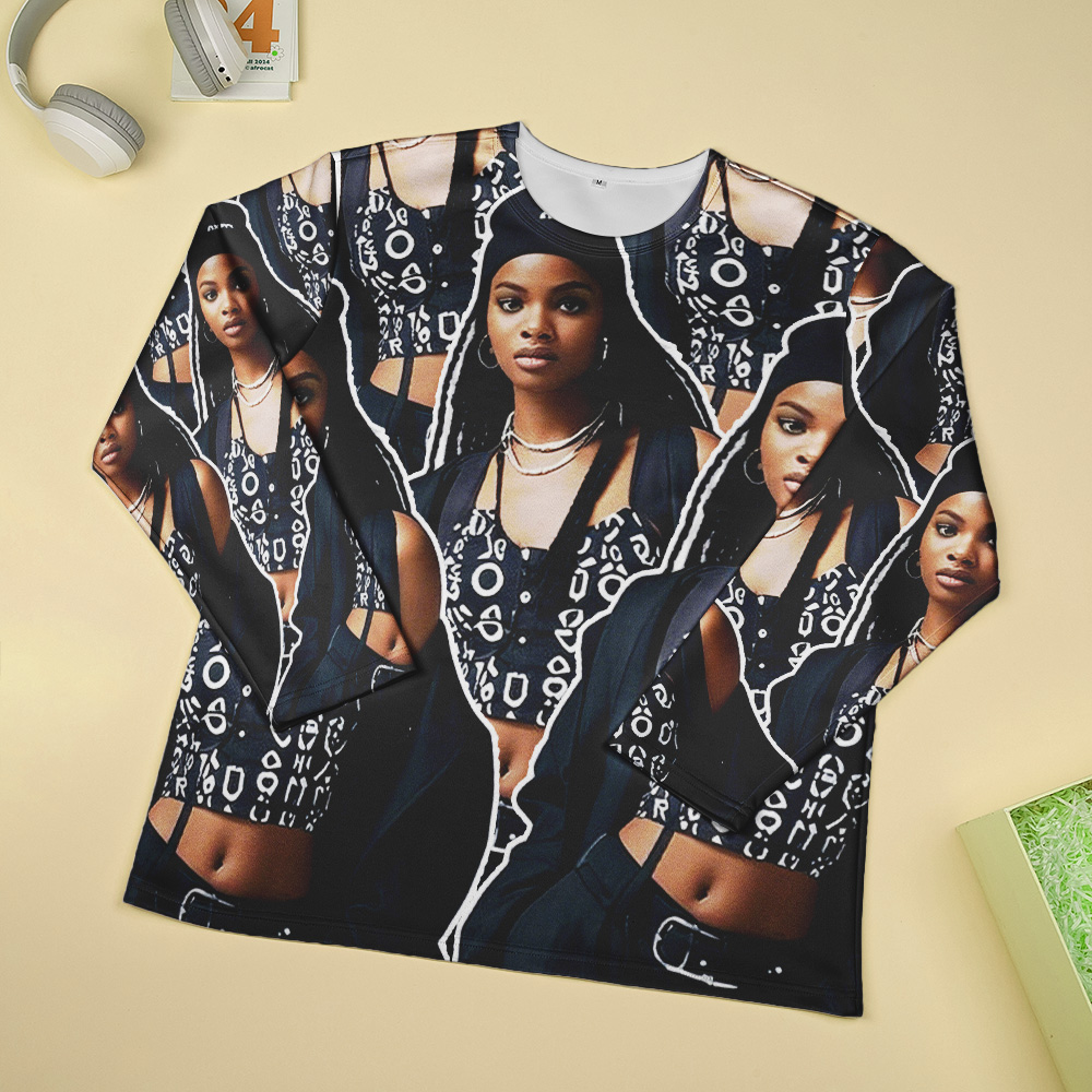 Moletom com capuz personalizado com tapeçaria de fotos vintage