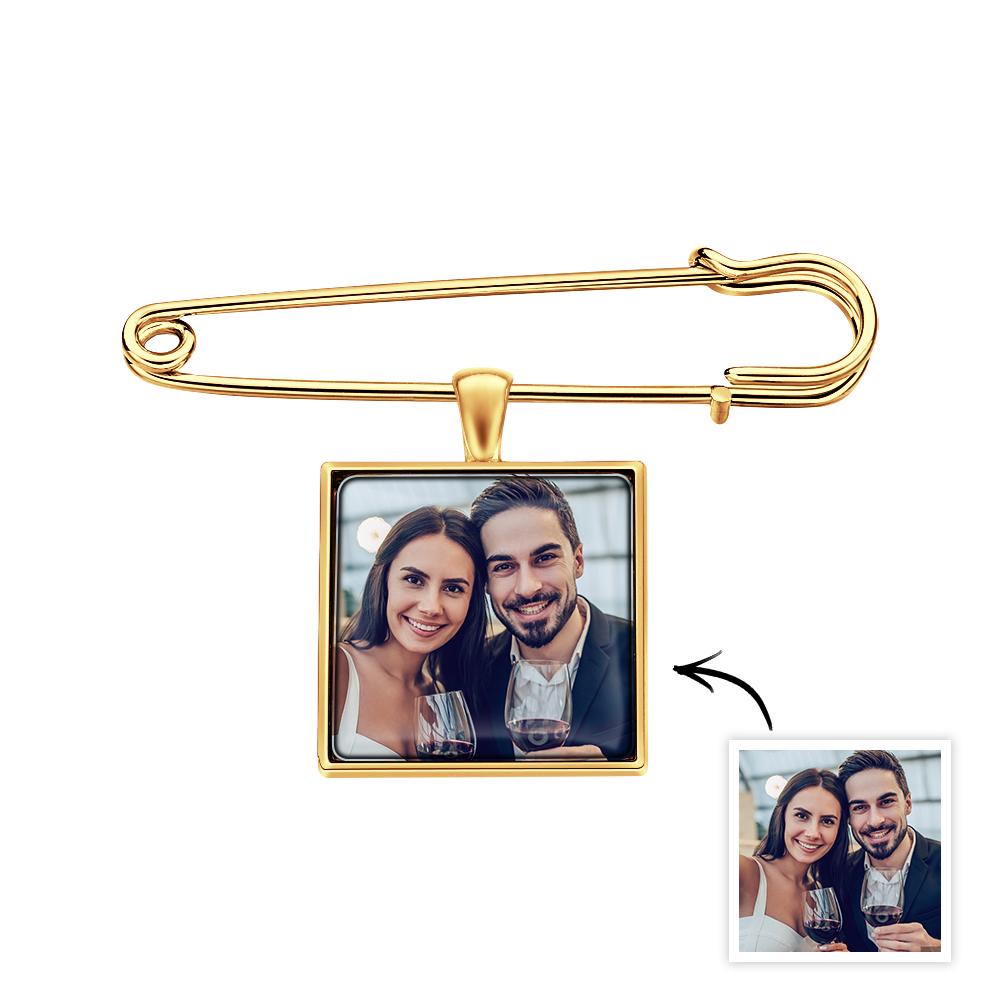 Presente Personalizado Do Broche Do Encanto Do Memorial Do Alfinete Da Lapela Da Foto Para O Homem - soufeelbr