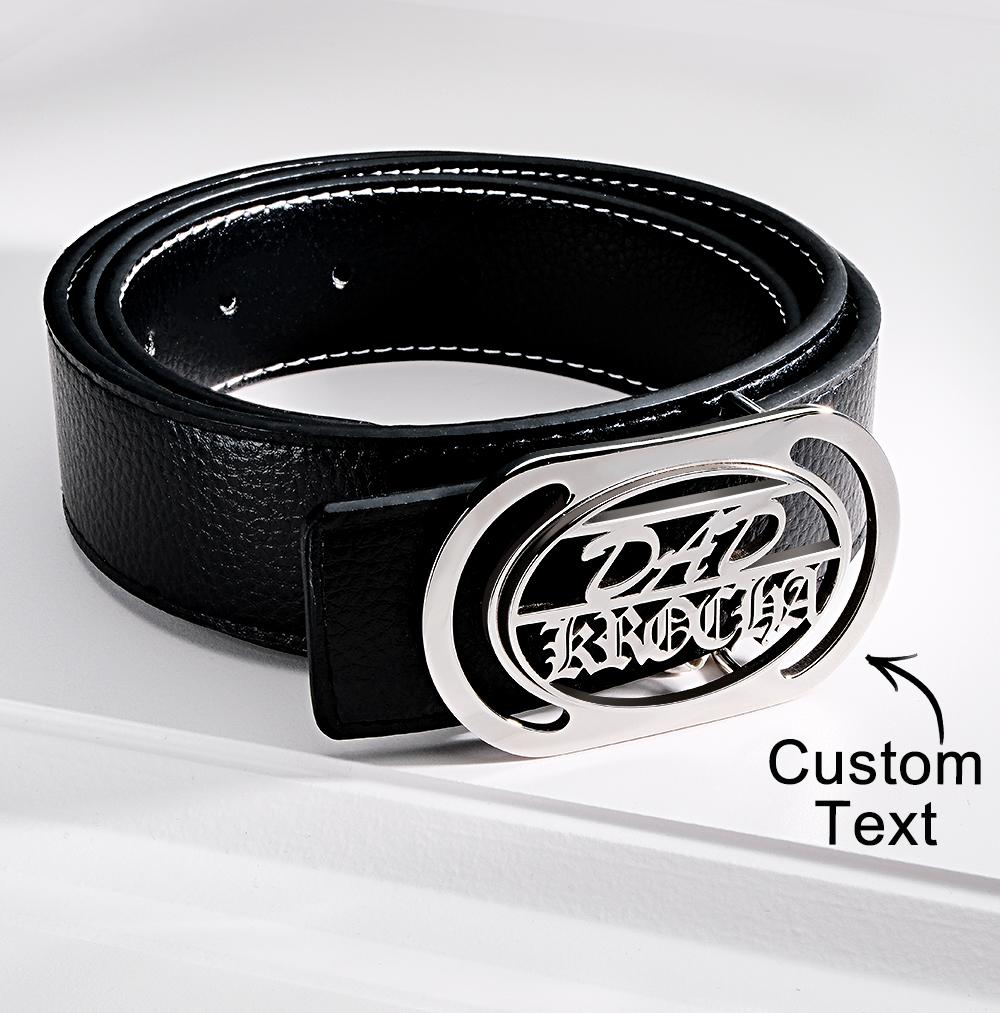 Fivela De Cinto Oval Oca Personalizada Dad Com Presente De Cinto Grátis Para Ele - soufeelbr