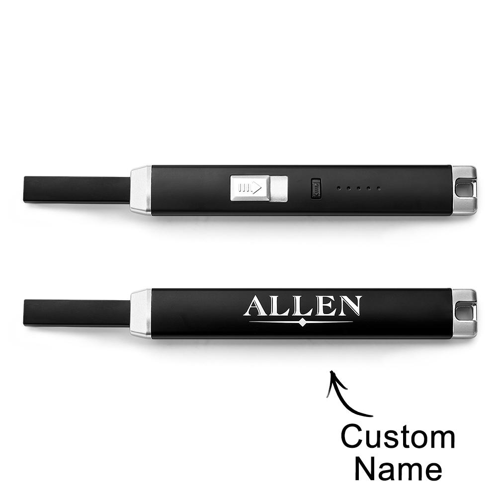 Isqueiro Elétrico Recarregável Personalizado, Portátil, Vela, Com Usb, Personalizado, Com Imagem, Texto, Acampamento, Fogo, Gás E Butano Grátis - soufeelbr