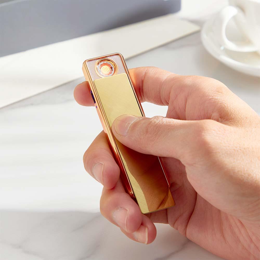 Isqueiro De Plasma Recarregável Usb Personalizado, Isqueiro De Arco De Plasma Para Melhor Amigo, Presente À Prova De Vento, Sem Chama, Isqueiro De Presente Personalizado - soufeelbr