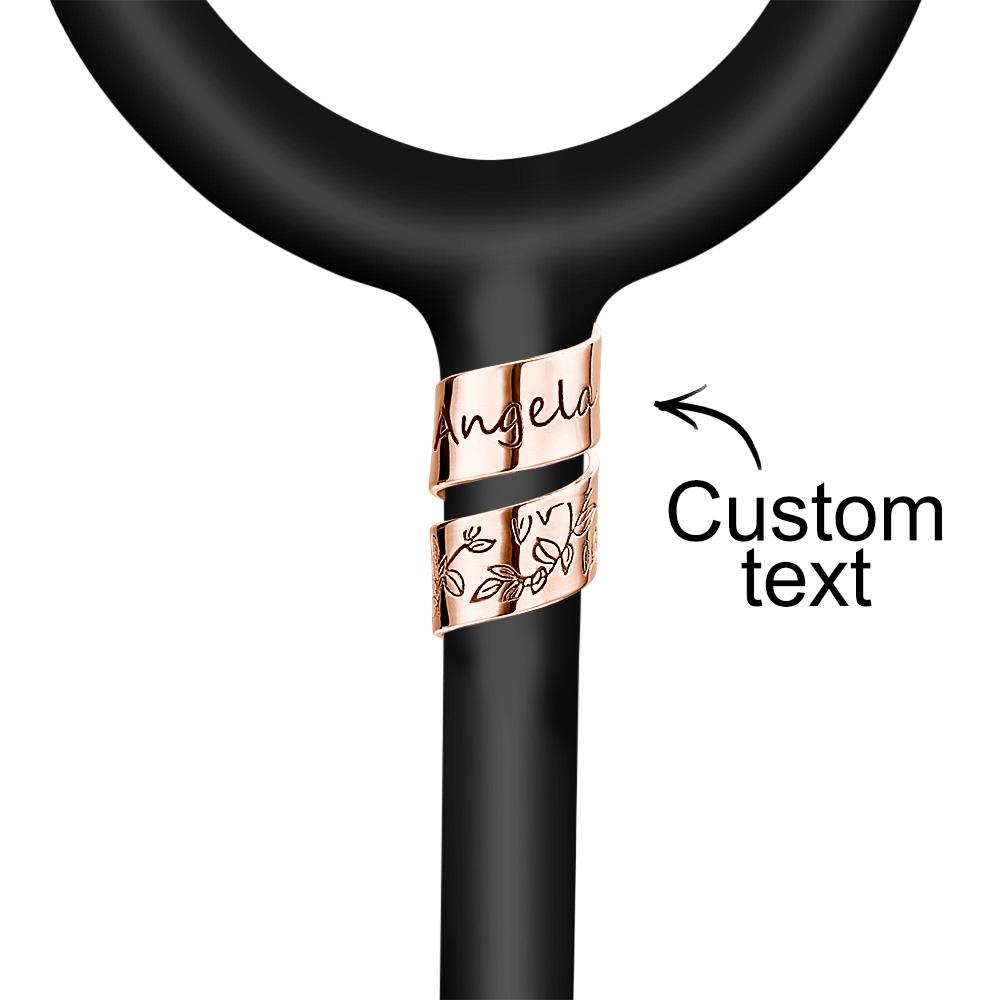 Etiqueta De Identificação De Estetoscópio Com Texto Personalizado, Nome Personalizado, Presente Para Enfermeiras, Médico Rn - soufeelbr