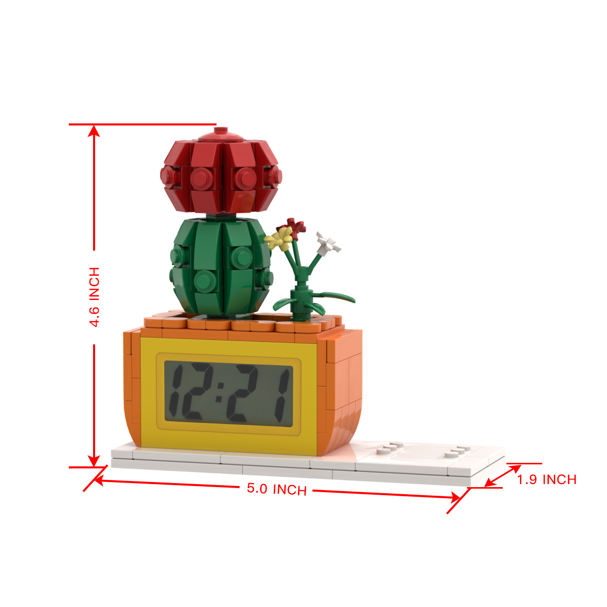 Presentes Para Ela Relógio De Figuras De Tijolos Personalizados Figuras Personalizadas Em Vasos De Plantas E Relógio De Tijolos - soufeelbr