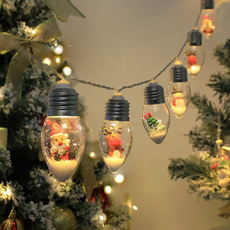 Luz De Corda De Decoração Vintage De Natal Luzes De Corda De Lâmpadas Led - soufeelbr
