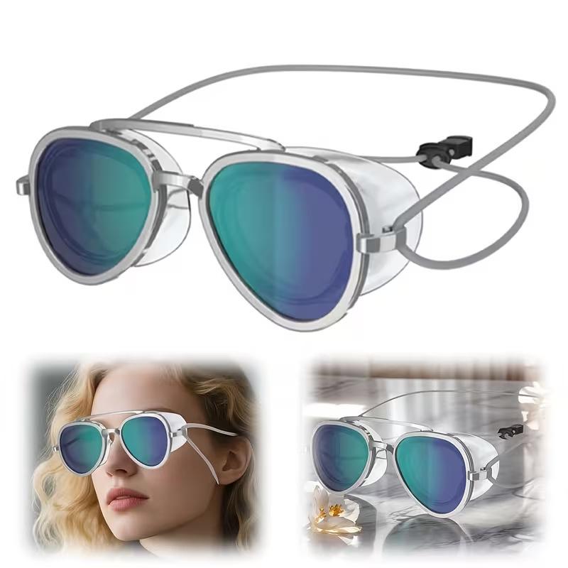 Óculos De Natação Estilo Aviador Para Adultos, Com Lentes Espelhadas, Antiembaçantes, Amplo Campo De Visão, Proteção UV E à Prova De Vazamentos, Para Homens E Mulheres. - soufeelbr