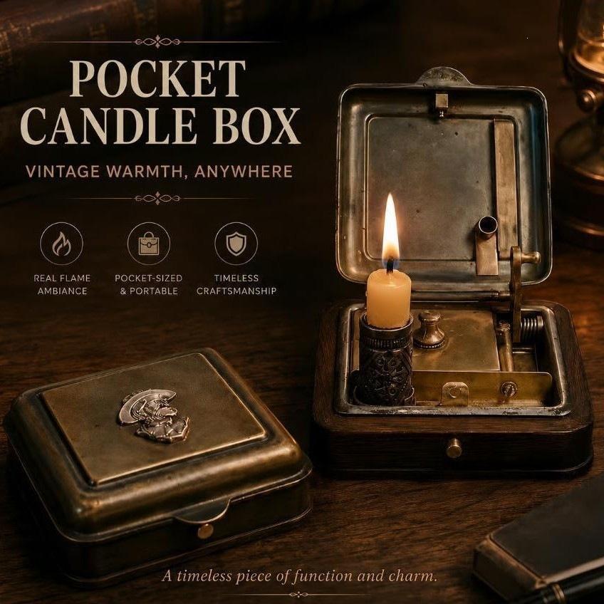 Caixa De Vela Mecânica Do Século 19, Isqueiro De Bolso Vintage E Suporte De Vela | Caixa De Velas De Cobre Com Ignição De Chama Vitoriana Com Riser Mecânico Para Casa, Sala De Estar, Cozinha - soufeelbr