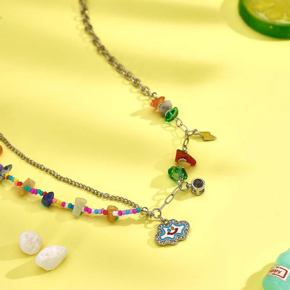 Colar De Projeção Personalizado Presente De Amor Colorido Engraçado Para Ela - soufeelbr