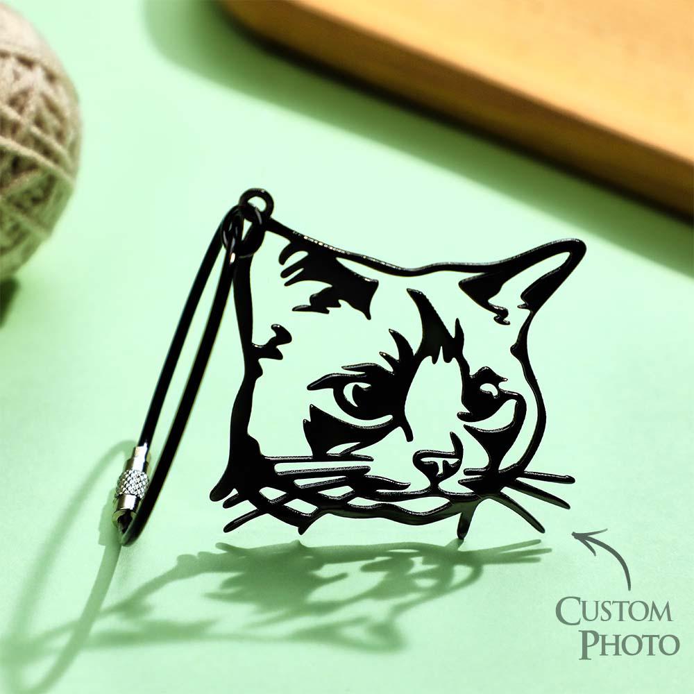 Chaveiro De Silhueta De Animal De Estimação Personalizado, Chaveiro Com Foto Personalizada, Presente Criativo Para Amantes De Animais De Estimação - soufeelbr