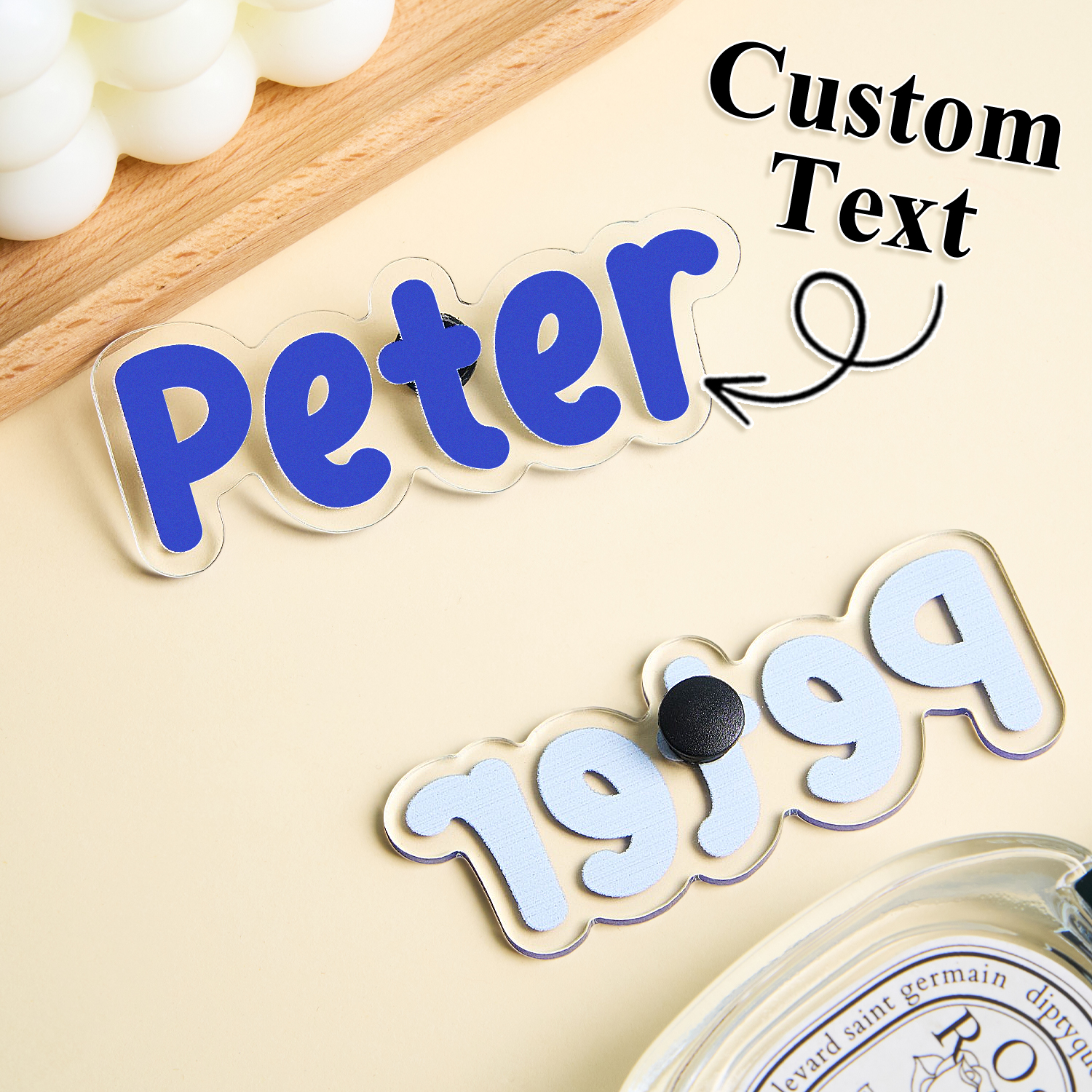 Pingentes De Bolsa Personalizados Com Texto Fotográfico, Pingentes De Bolsa De Acrílico Personalizados, Acessórios Para Bolsa De Praia, Pingentes De Decoração Para Bolsa De Praia - soufeelbr