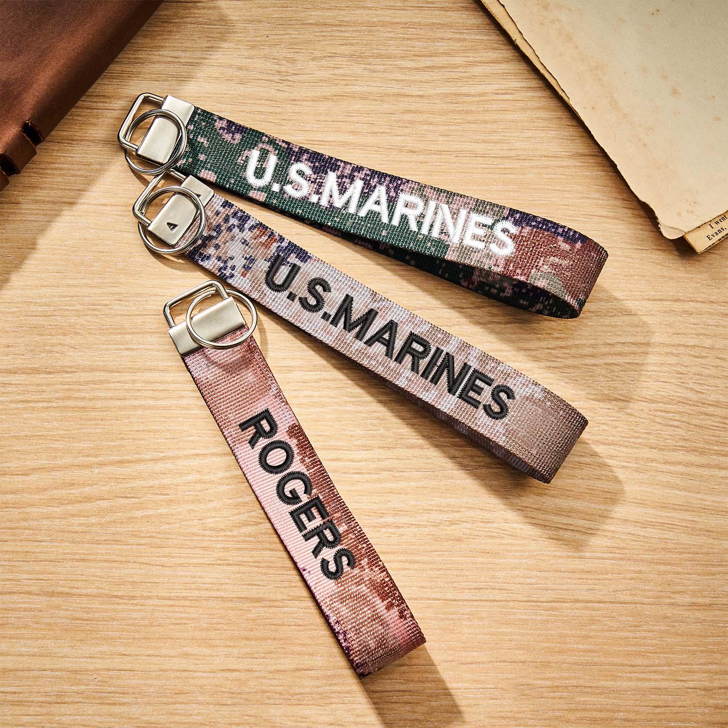 Chaveiro Militar Personalizado, Presente Militar Personalizado, Rotc, Jrotc, Chaveiro Com Monograma, Presente Militar, Exército, Marinha, Fuzileiros Navais, Força Aérea, Guarda Costeira, Presentes - soufeelbr