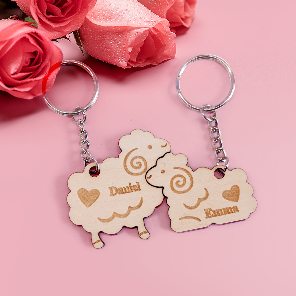 Chaveiro Personalizado Para Casal, Chaveiro Personalizado Para Ovelhas, Presentes De Dia Dos Namorados Para Amantes - soufeelbr