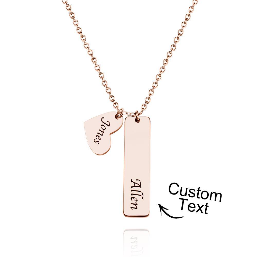 Colar Com Nome Personalizado, Presente De Casamento Com Nome De Coração Para Ela - soufeelbr