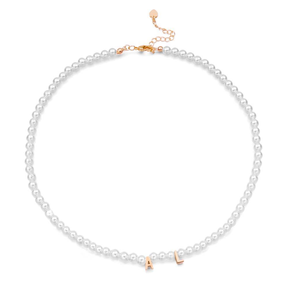 Colar De Pérolas Personalizado Com Nome Personalizado Para Ela - soufeelbr